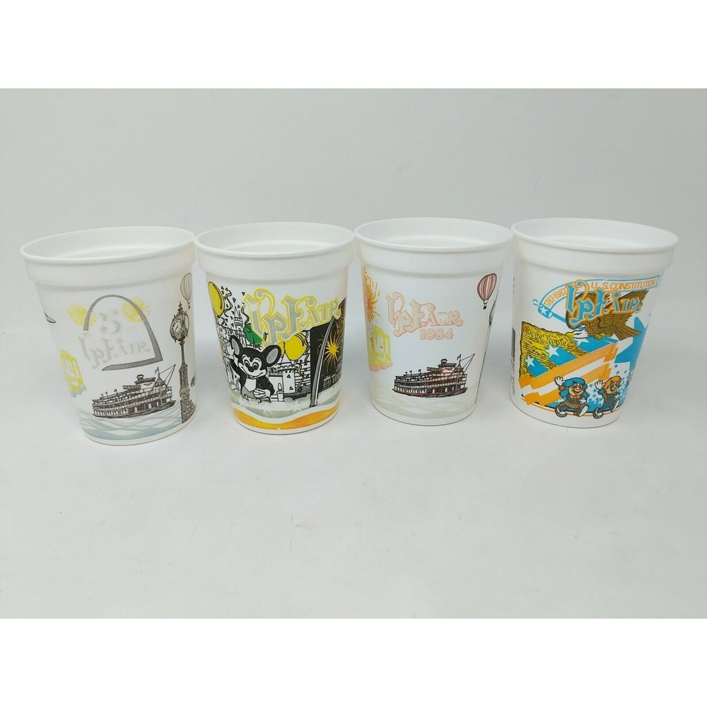 VP Veiled Prophet Fair Saint Louis Cups Arch‎ Promo Souvenir VTG 80s 1980s 1984